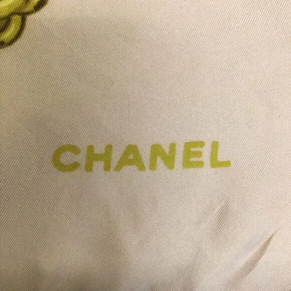 CHANEL CC Logo Pink 100% Silk Jewelry Print Scarf - Picture 8 of 12